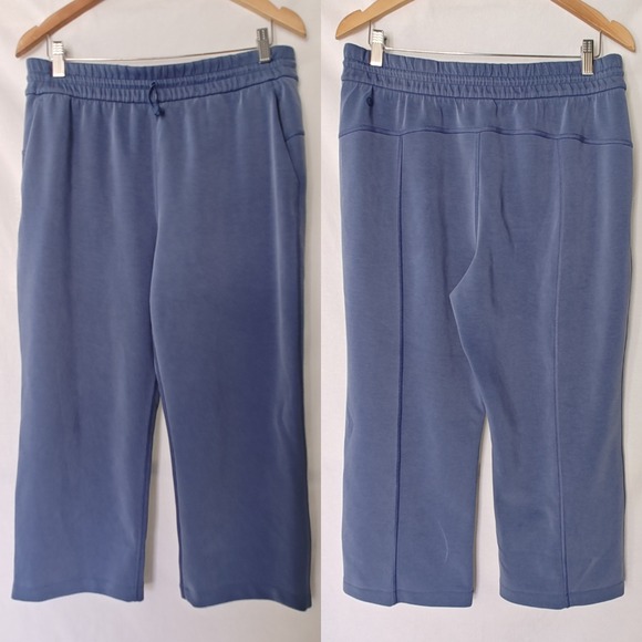 Lululemon Softstreme High Rise Straight Leg Crop Pants W6BZXS 12 Pitch Blue - Picture 1 of 11